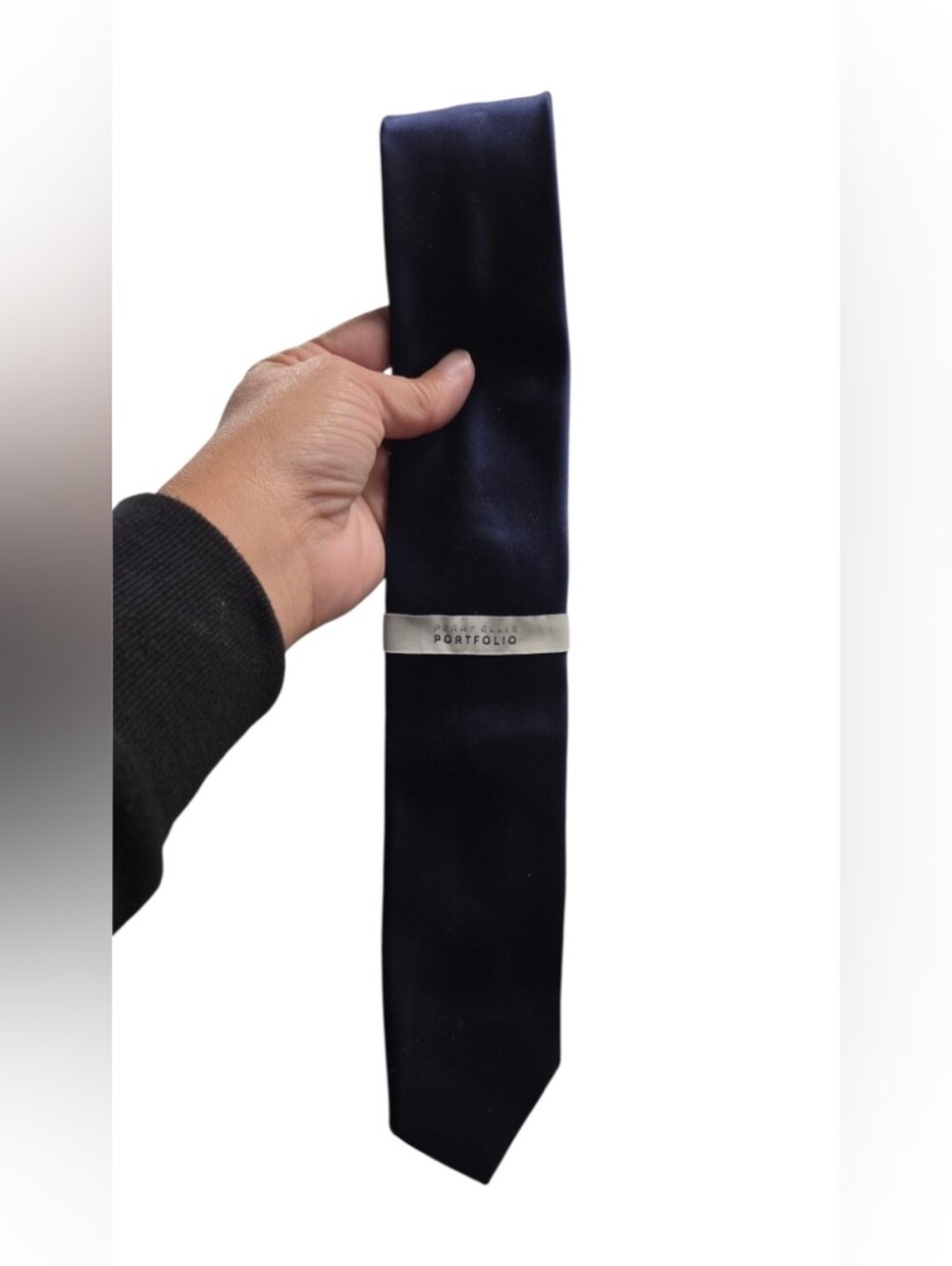 Perry Ellis Portfolio Men's Navy Satin Tie